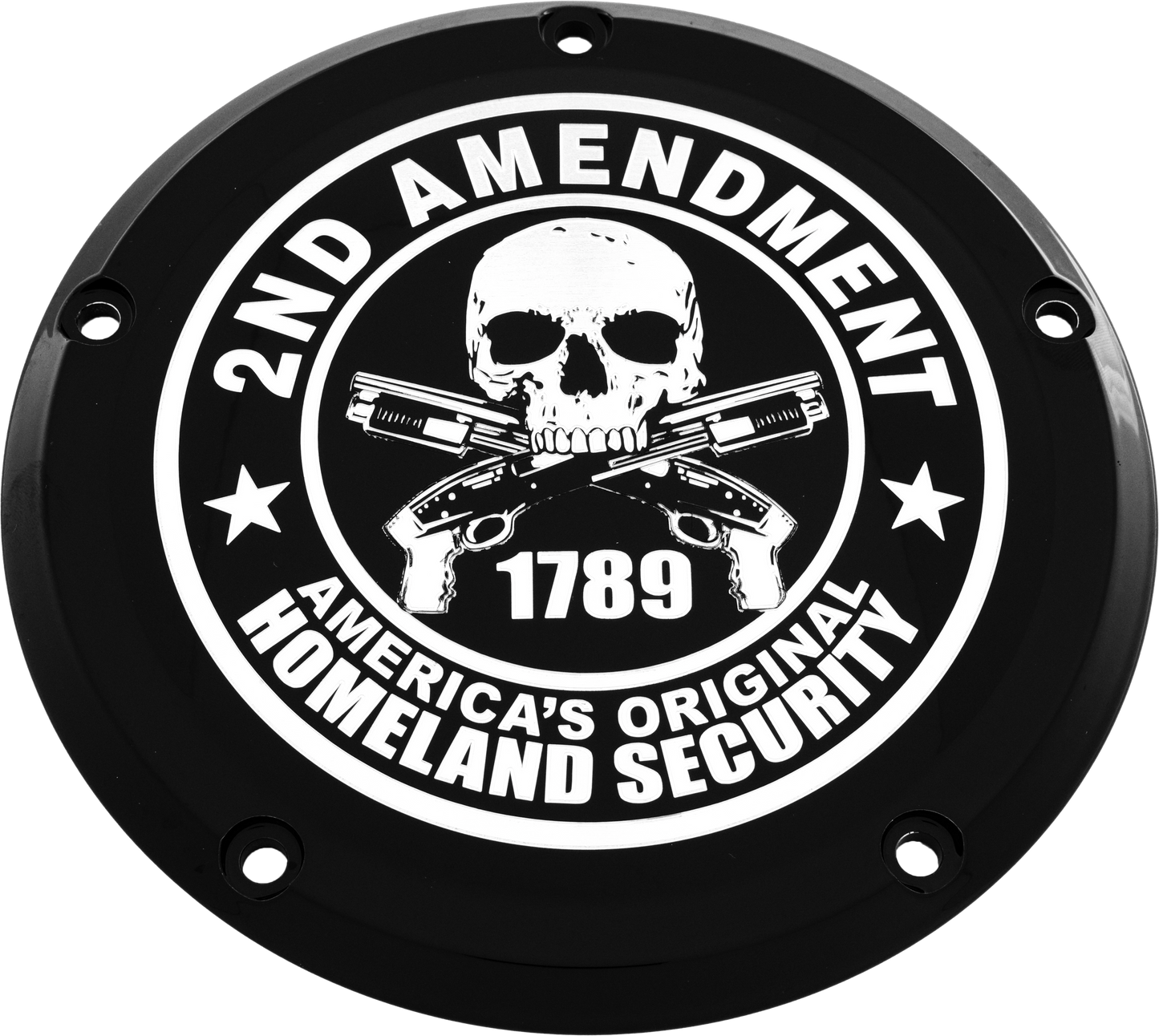 Custom Engraving 7 Tc Derby Cover 2A Black