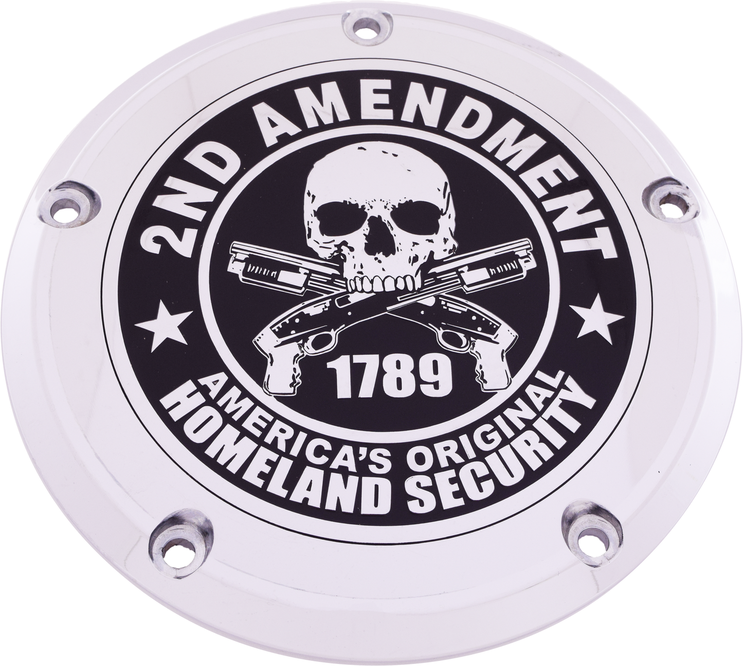 Custom Engraving 7 Tc Derby Cover 2A Chrome