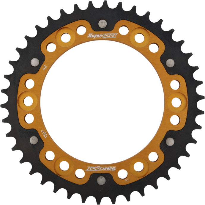 Supersprox Rear Stealth Sprocket Alu/Stl 42T-525 Gld Hon