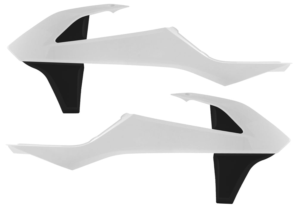 Acerbis Radiator Shrouds White/Black • #24210-81035