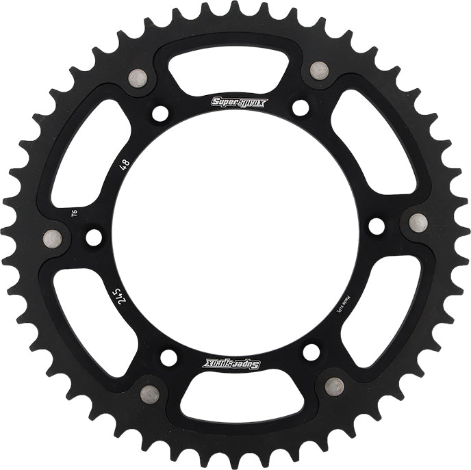 Supersprox Rear Stealth Sprocket Alu/Stl 48T-520 Blk Yam