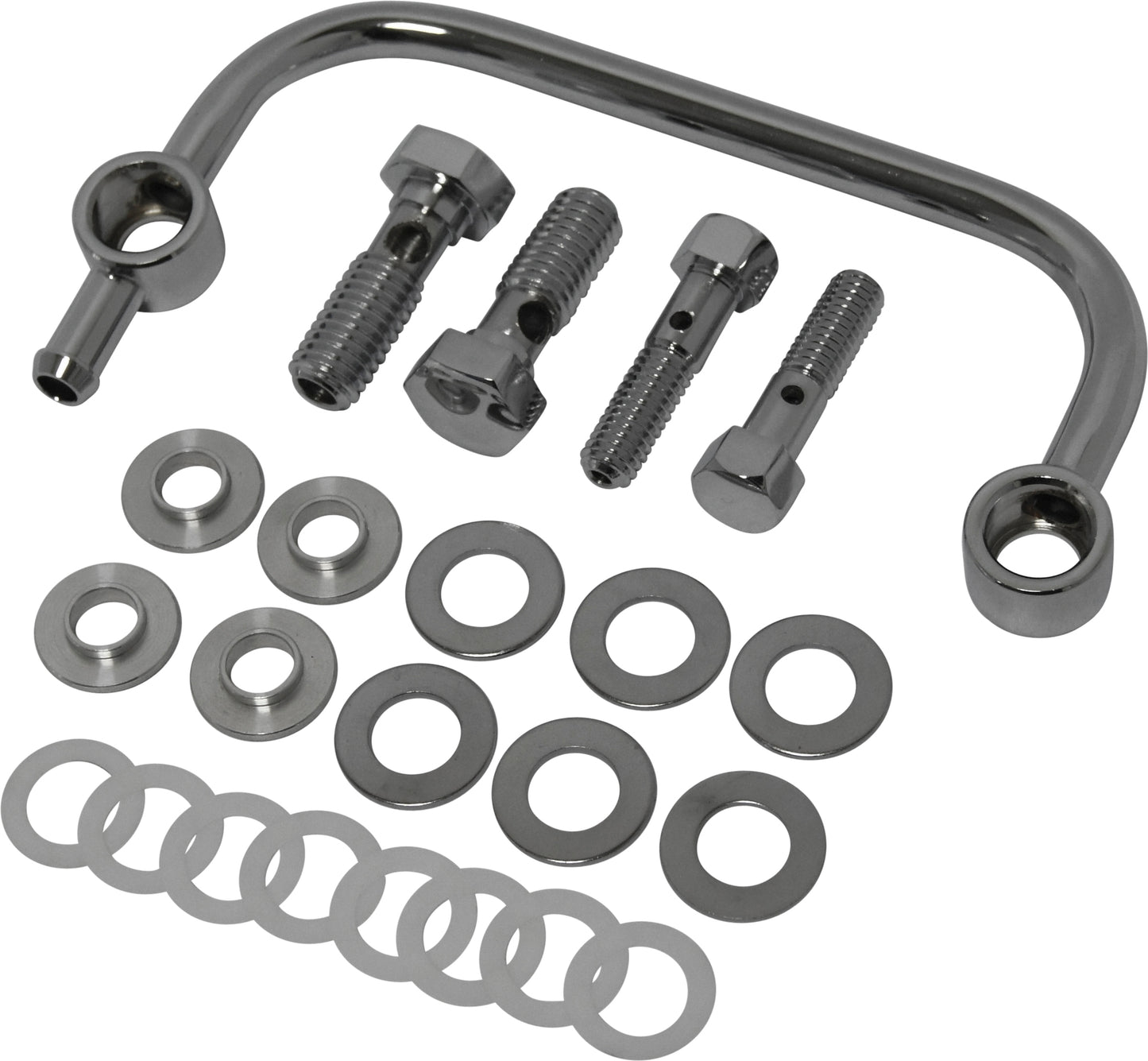 Harddrive Breather Tube W/ Bolts Chrome Bigtwin Non-Tbw