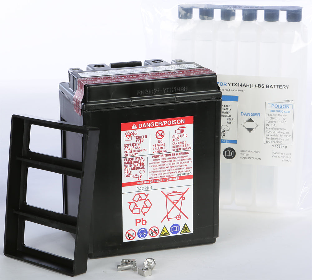 Yuasa Battery Ytx14Ah-Bs Maintenance Free