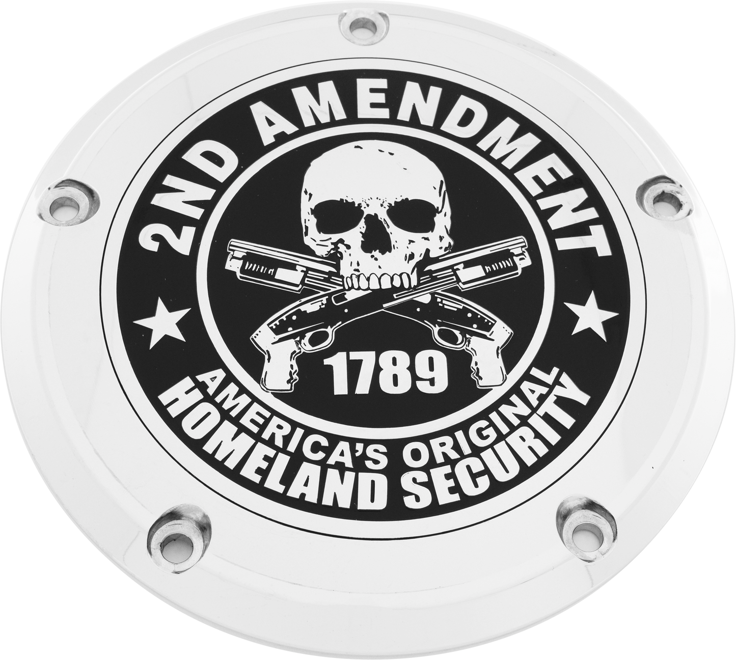 Custom Engraving 6 M8 Softail Derby Cover 2A Chrome