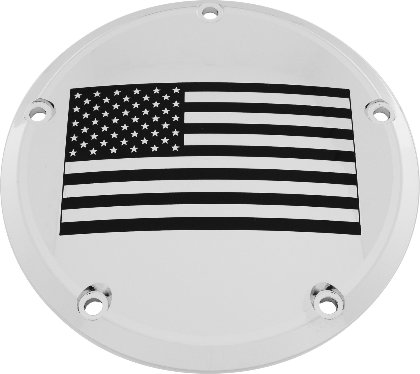 Custom Engraving 7 Tc Derby Cover American Flag Chrome