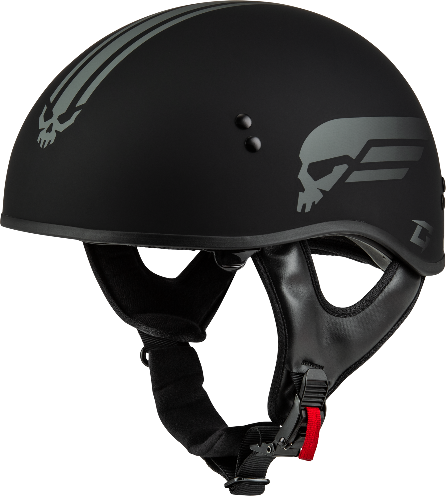 Gmax Hh-65 Retribution Helmet Matte Black/Silver Md