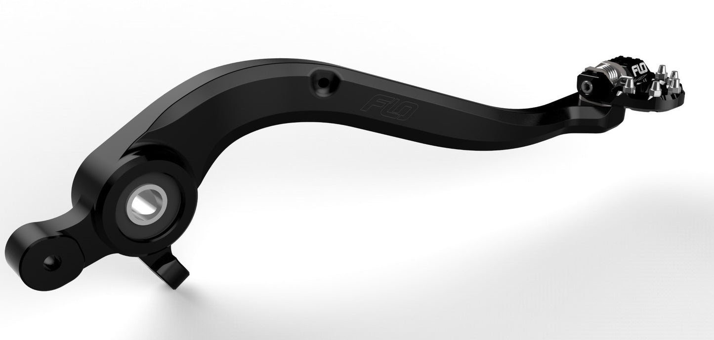 Flo Motorsports Folding Tip Brake Pedals Black • #122-91522BK