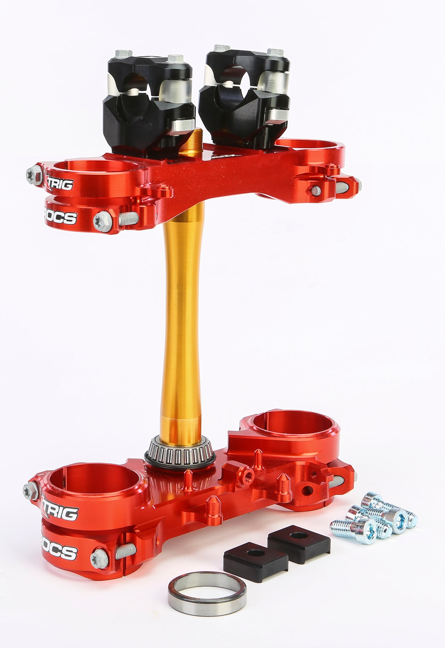 Xtrig Rocs Tech Clamp Set Red Honda 20Mm