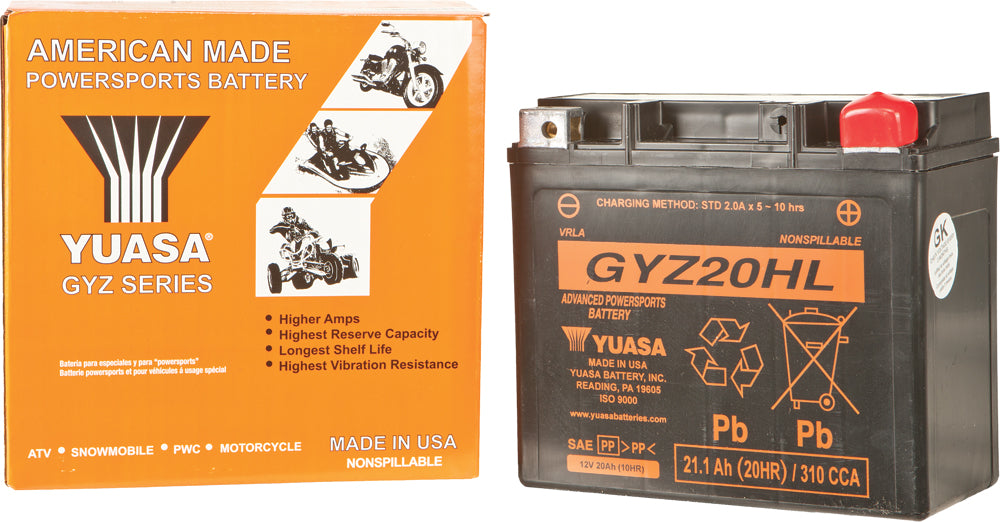Yuasa Battery Gyz20Hl Sealed Factory Activated