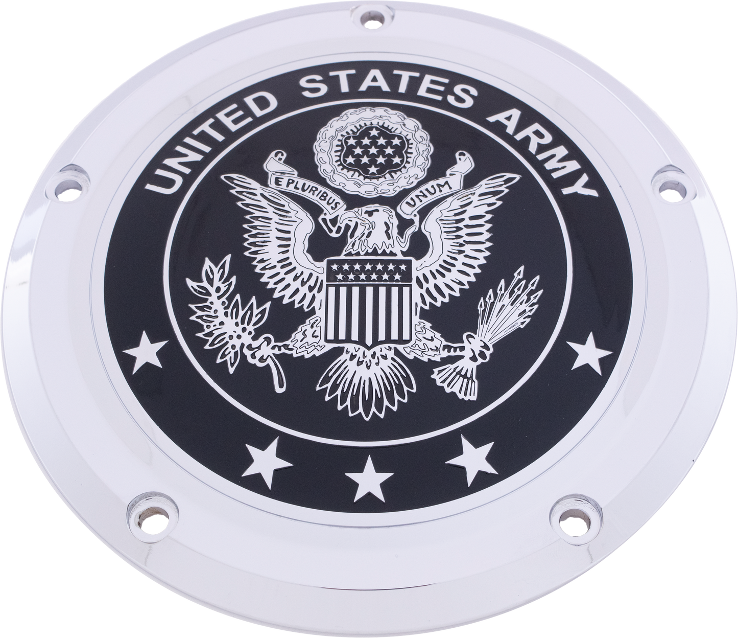 Custom Engraving 7 Tc Derby Cover Army Chrome