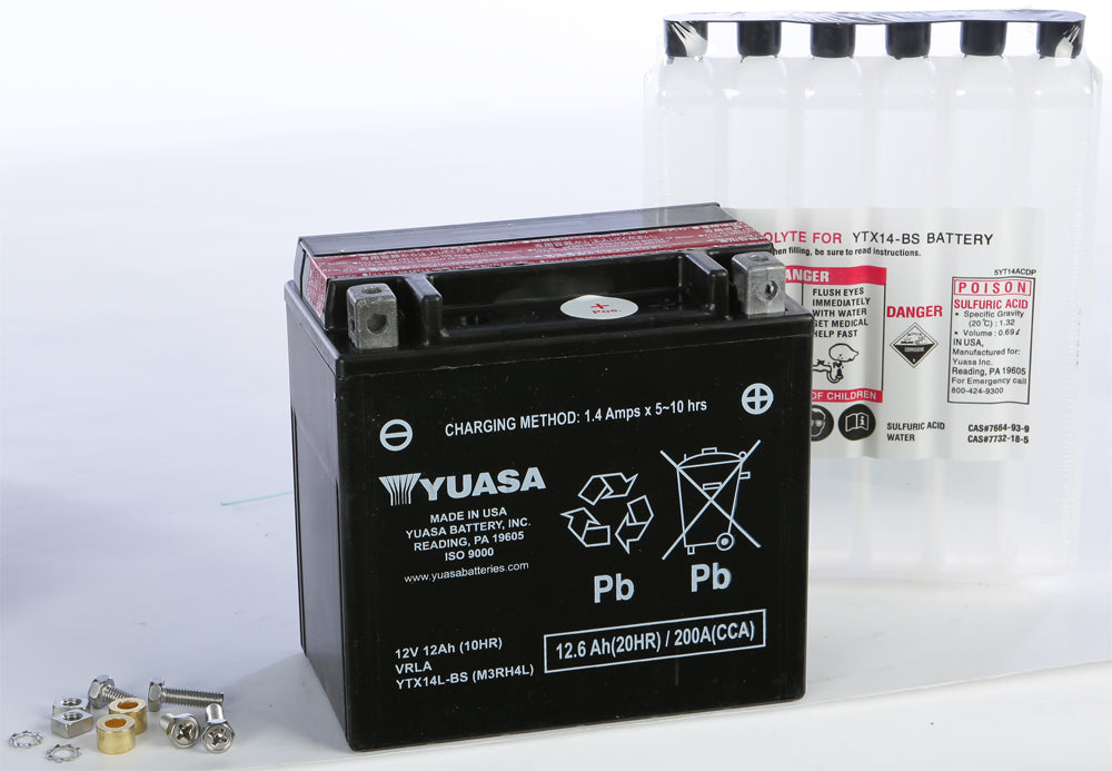 Yuasa Battery Ytx14L-Bs Maintenance Free