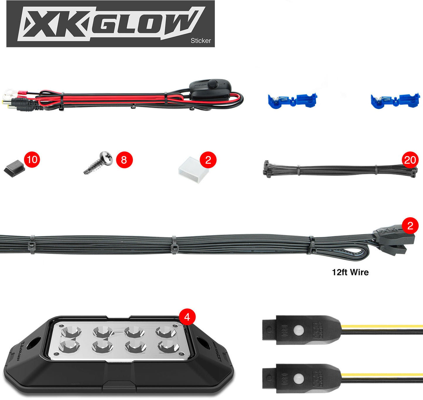 Xk Glow RGB LED Rock XKChrome Light Kit