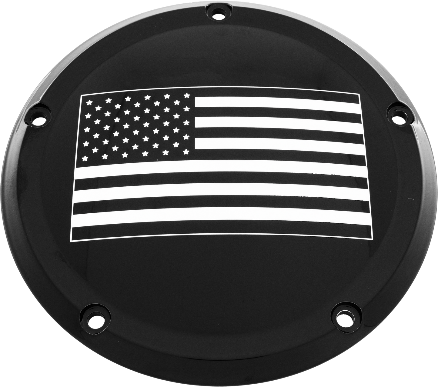 Custom Engraving 7 Tc Derby Cover American Flag Black