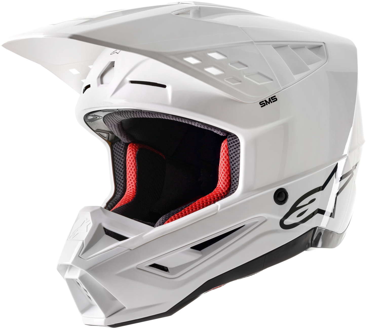 Alpinestars S-M5 Solid Helmet White Glossy Lg