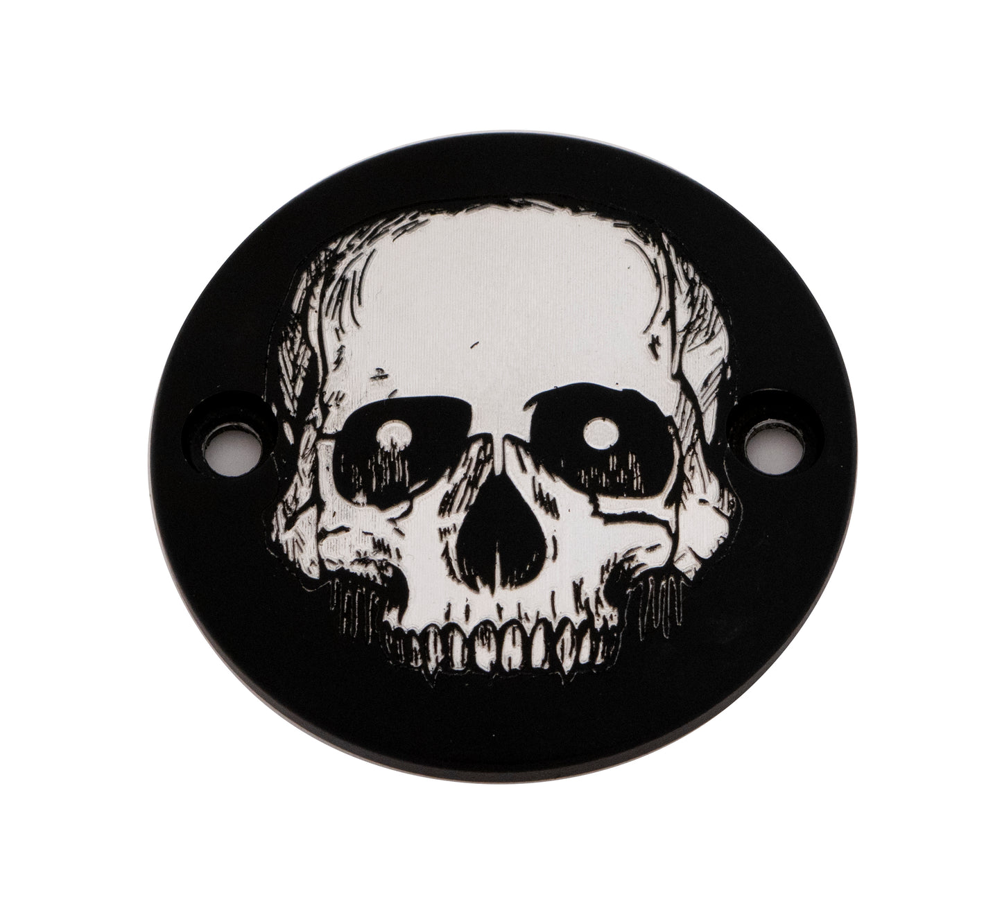 Custom Engraving M8 Timer Cover Skull Black
