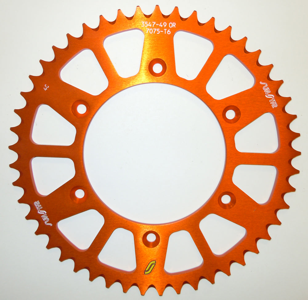Sunstar Rear Sprocket Aluminum 52T-520 Org Hus/Husq/Ktm