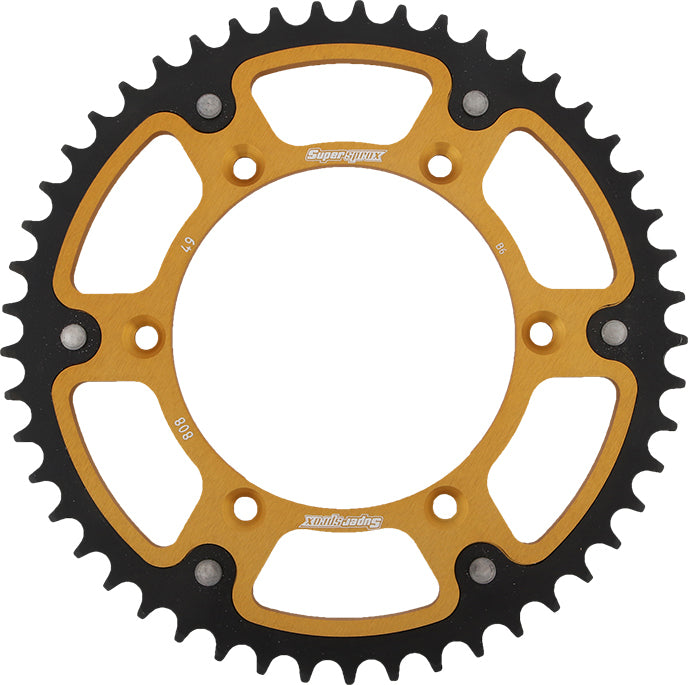 Supersprox Rear Stealth Sprocket Alu/Stl 49T-520 Gld Suz