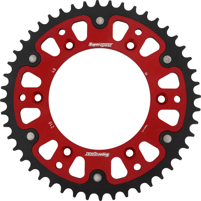 Supersprox Rear Stealth Sprocket Alu/Stl 48T-520 Red Hon