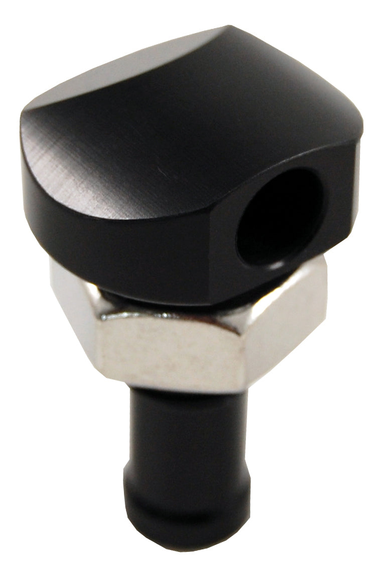 Blowsion Billet Thru-Hull Water Fitting Black 3/8" 90 Deg.
