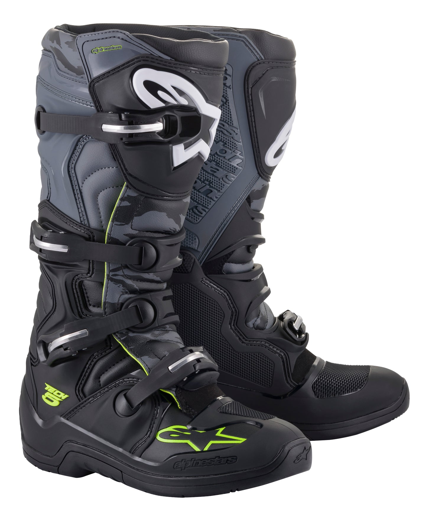 Alpinestars Tech 5 Boots Blk/Cool Grey/Ylw Fluo Sz 12