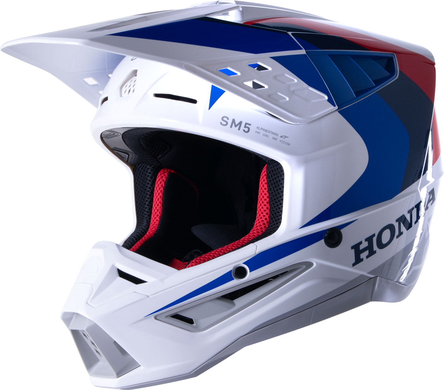 Alpinestars Honda S-M5 Helmet White/Blue/Red Glossy 2X