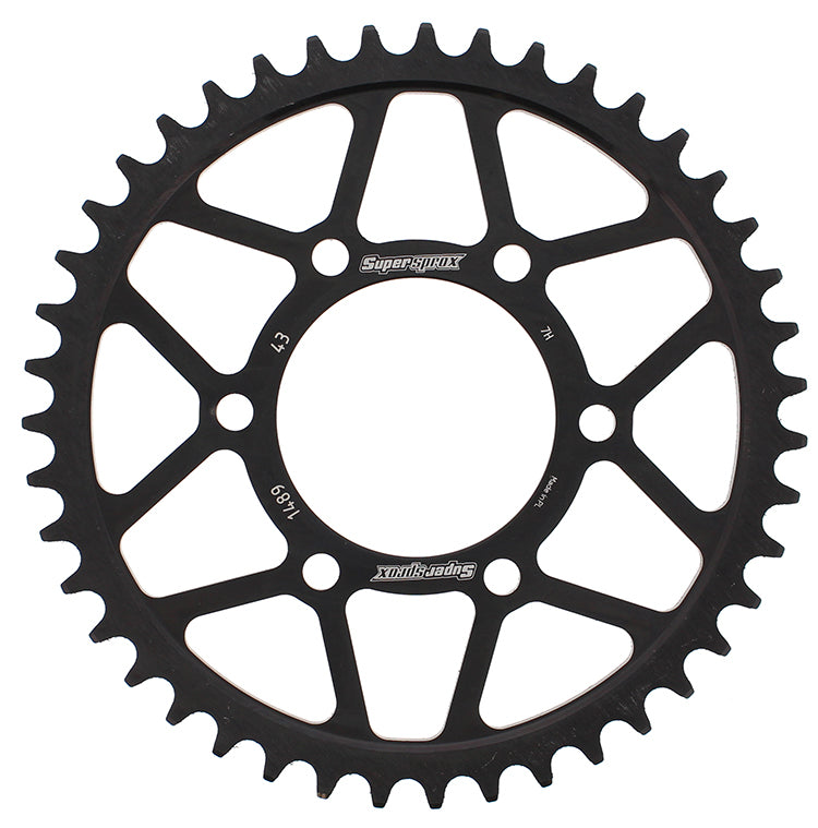 Supersprox Rear Sprocket Steel 43T-525 Blk Kaw