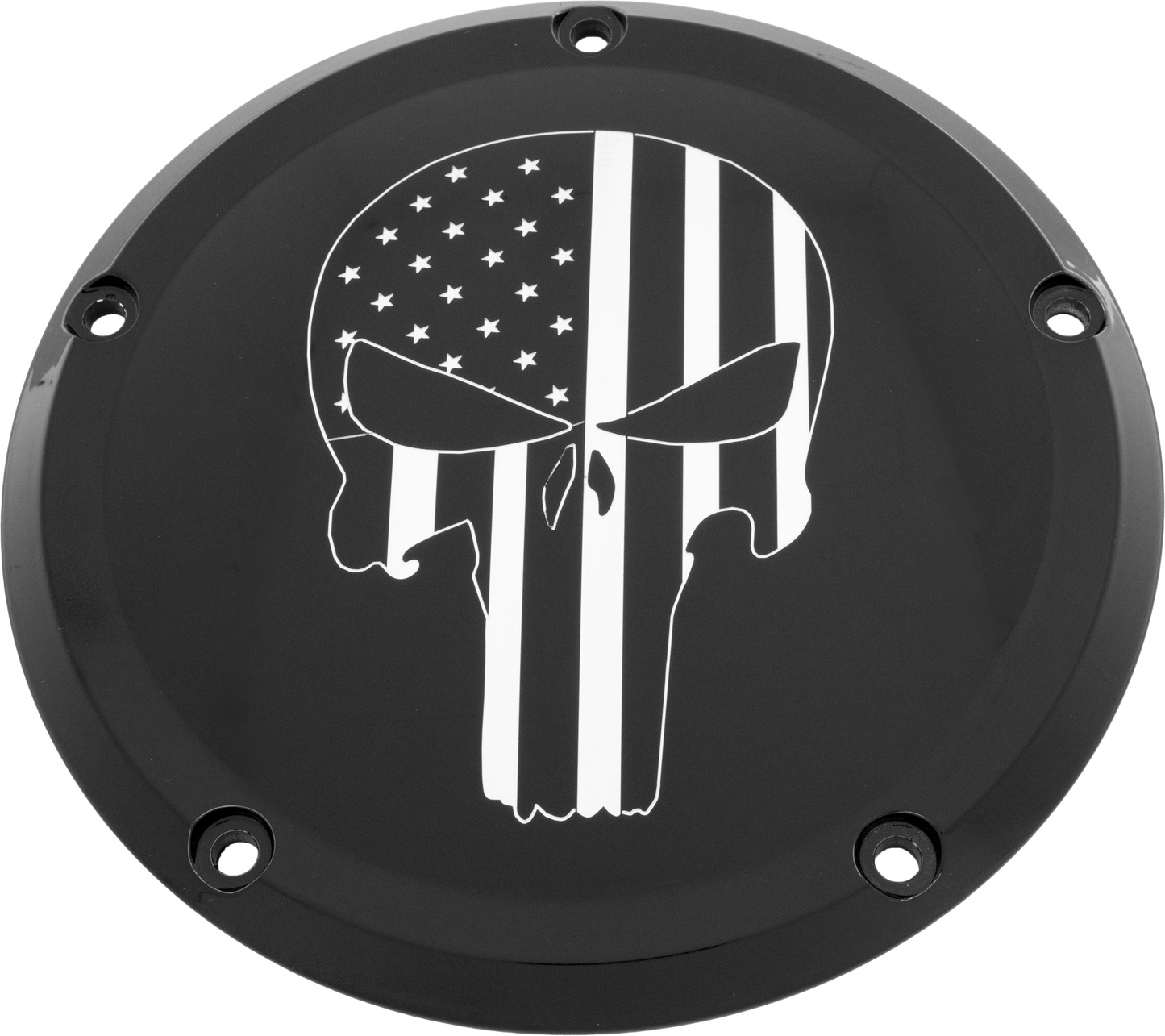 Custom Engraving 7 Tc Derby Cover Punisher Black