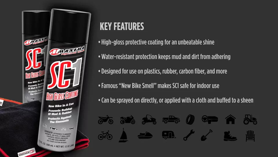 HIGH GLOSS SC1 CLEAR COAT SILICONE SPRAY 17.2 FL OZ- 5 PACK