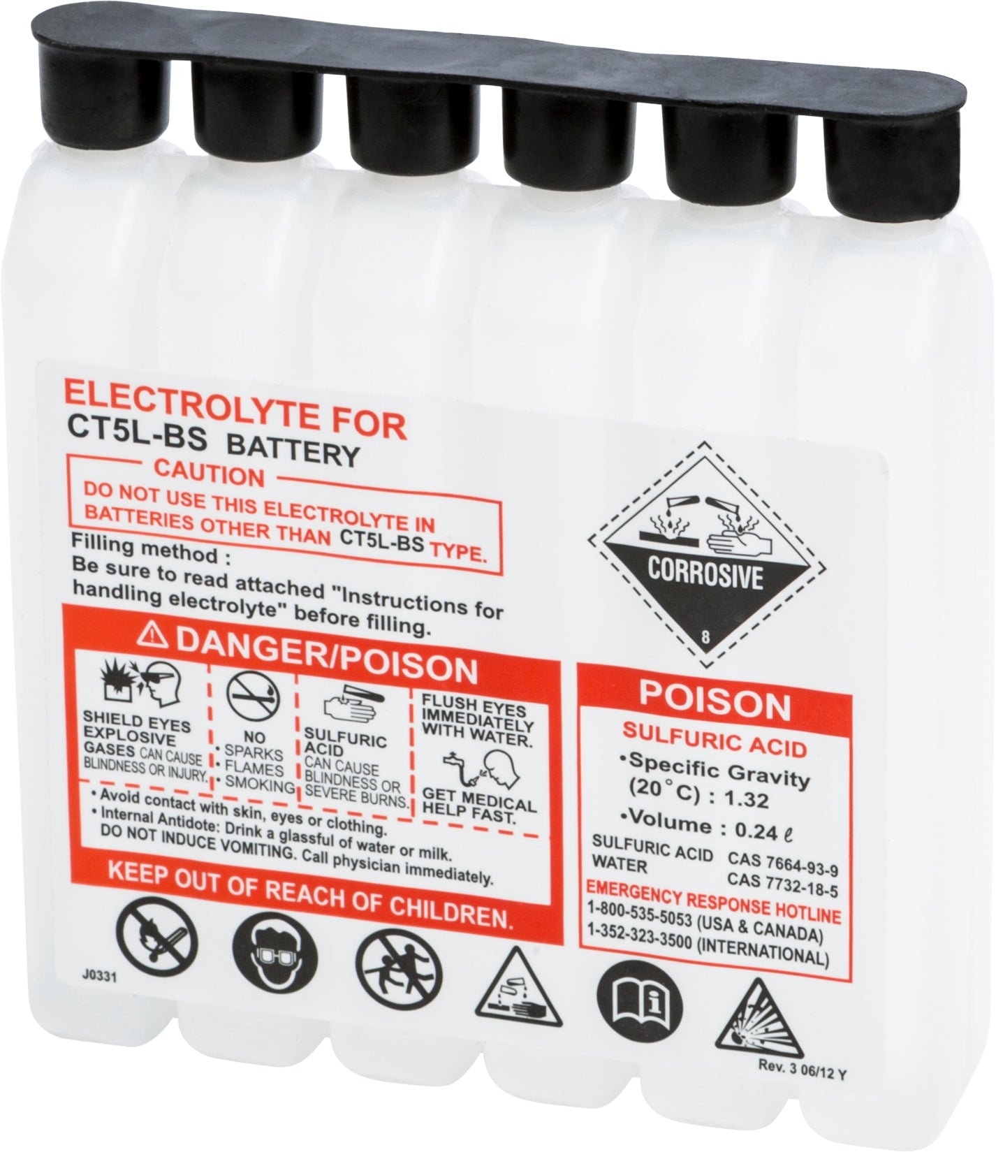 Fire Power Sealed Battery Electrolyte Pack 240Cc