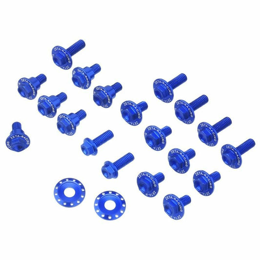 Zeta Aluminum Bolt Kit Yam Blue