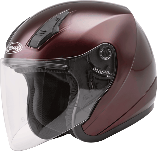 Gmax Of-17 Open-Face Helmet Wine Red Sm