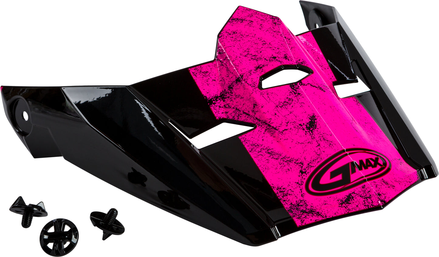 Gmax Visor W/Screws Dominant Mx-46 Black/Pink/White Xs-Sm