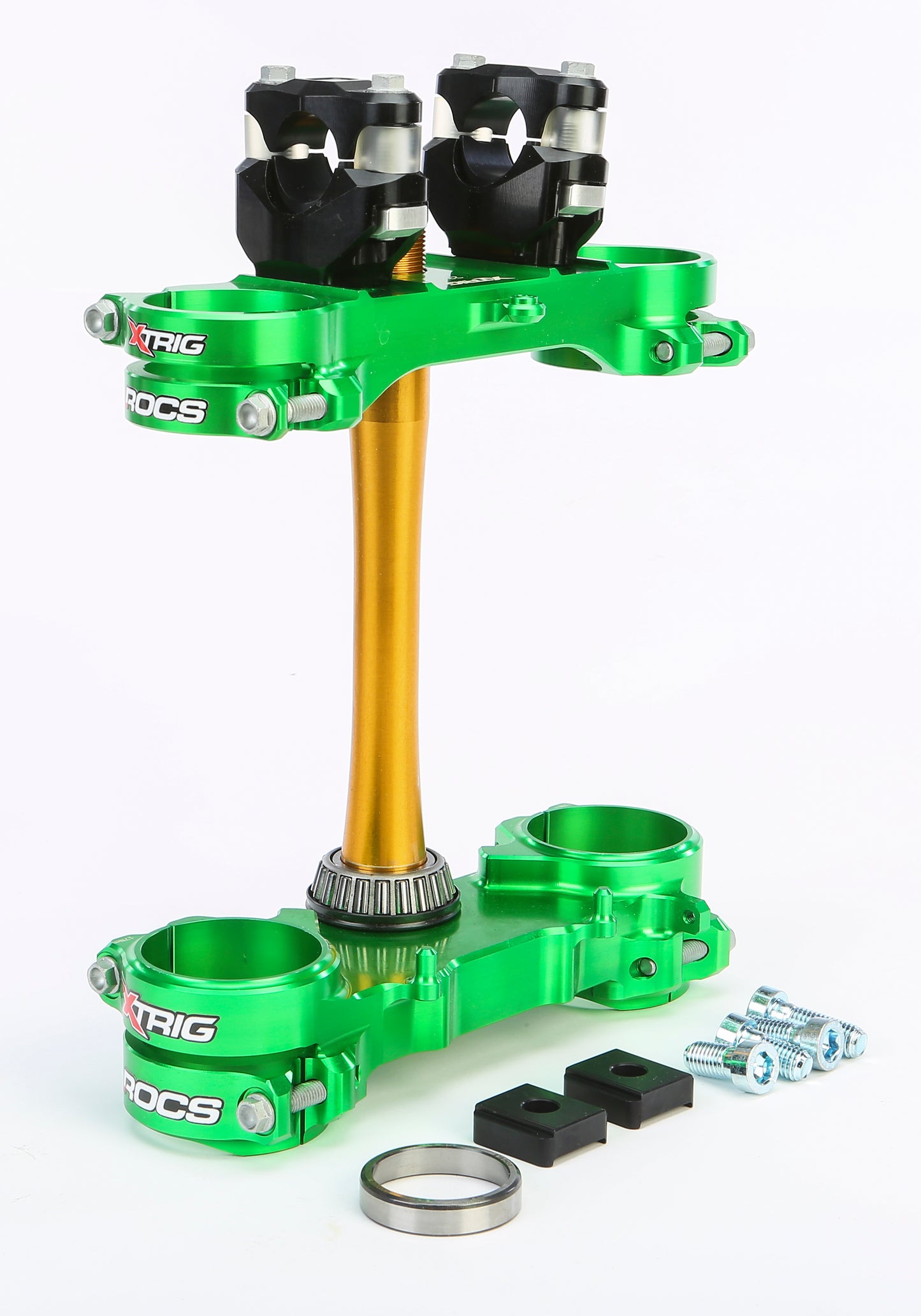 Xtrig Rocs Tech Clamp Set Green Kawasaki 23Mm • #138-2121