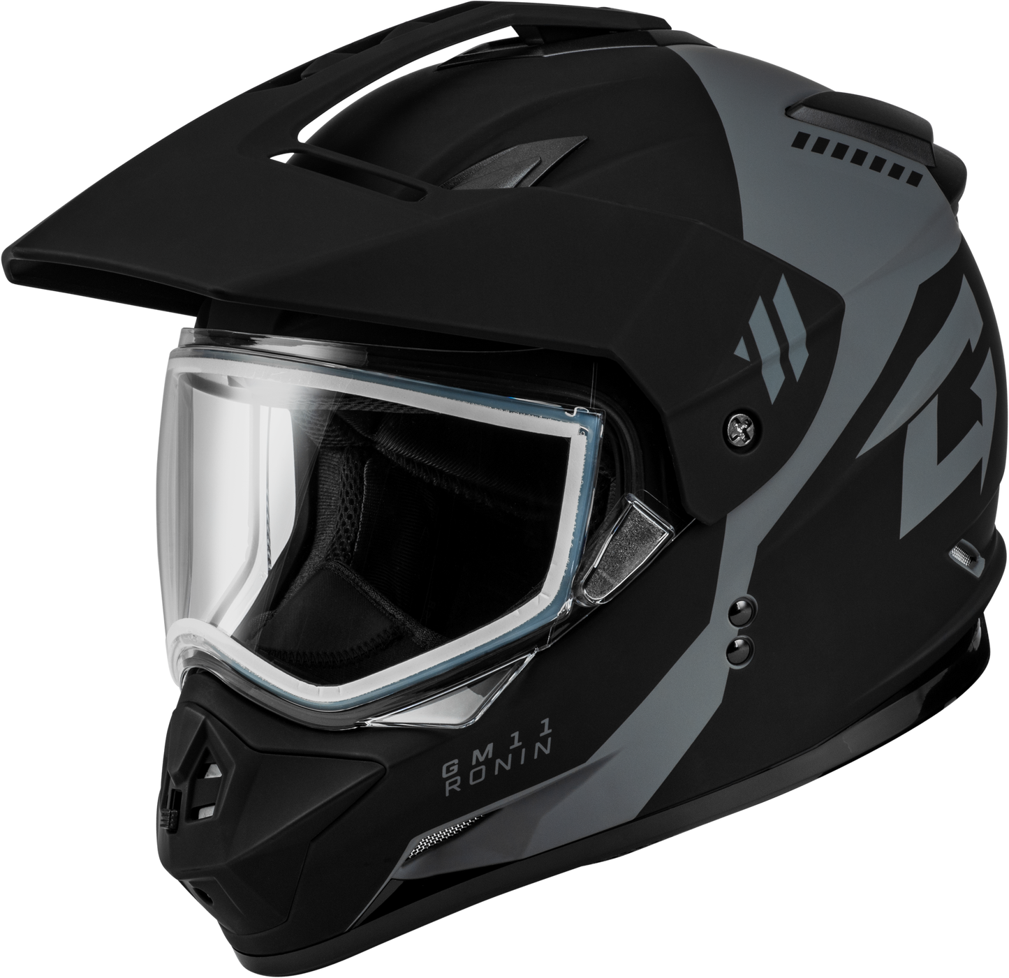 Gmax Gm-11S Ronin Snow Helmet Matte Black/Silver 2X