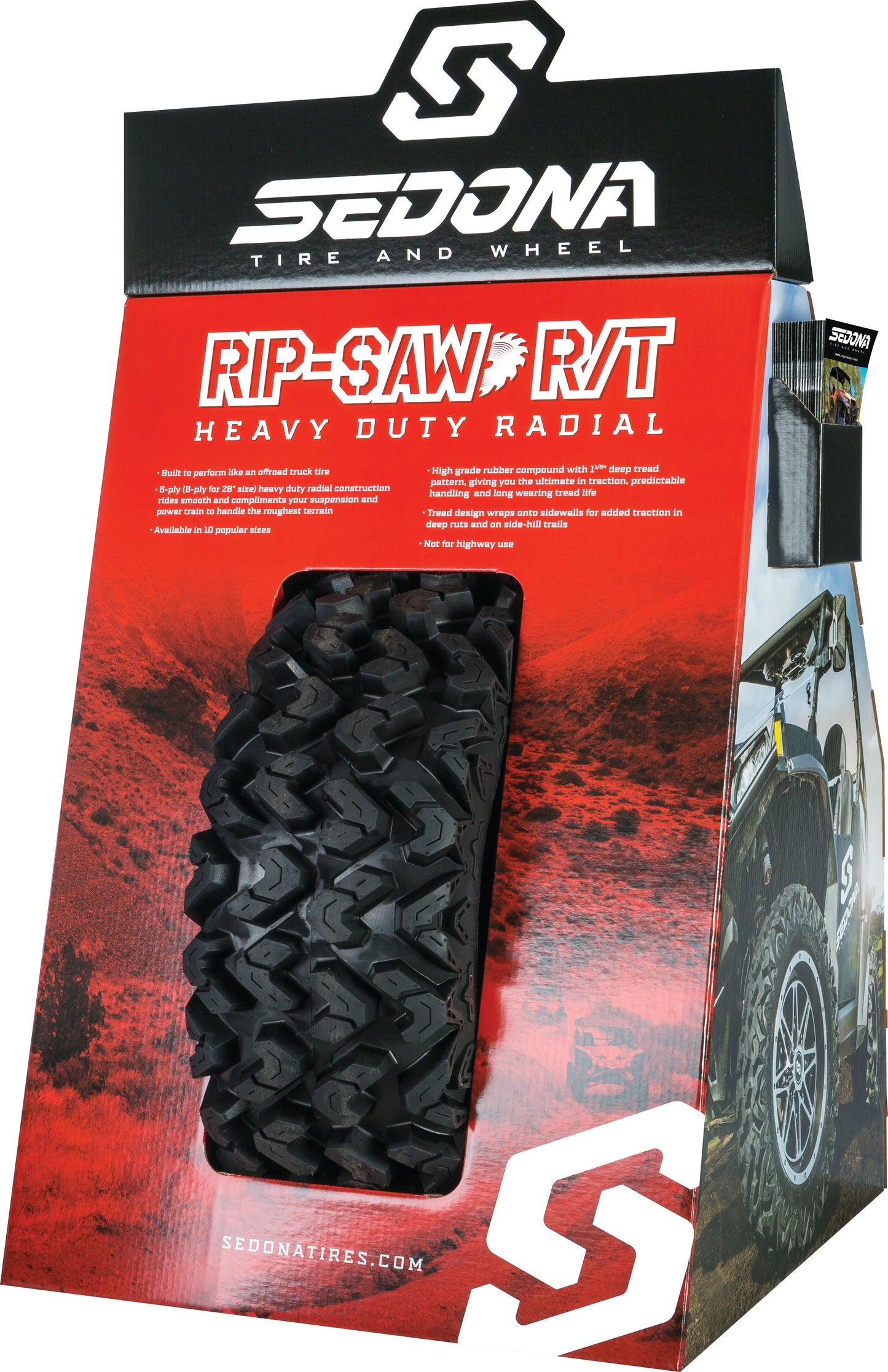 Sedona Rip Saw Tire Display Box