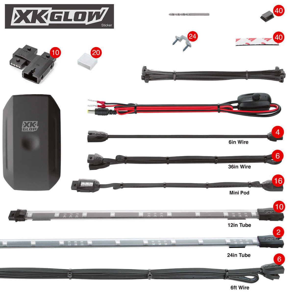 Xk Glow UTV LED Accent XKChrome Light Kit