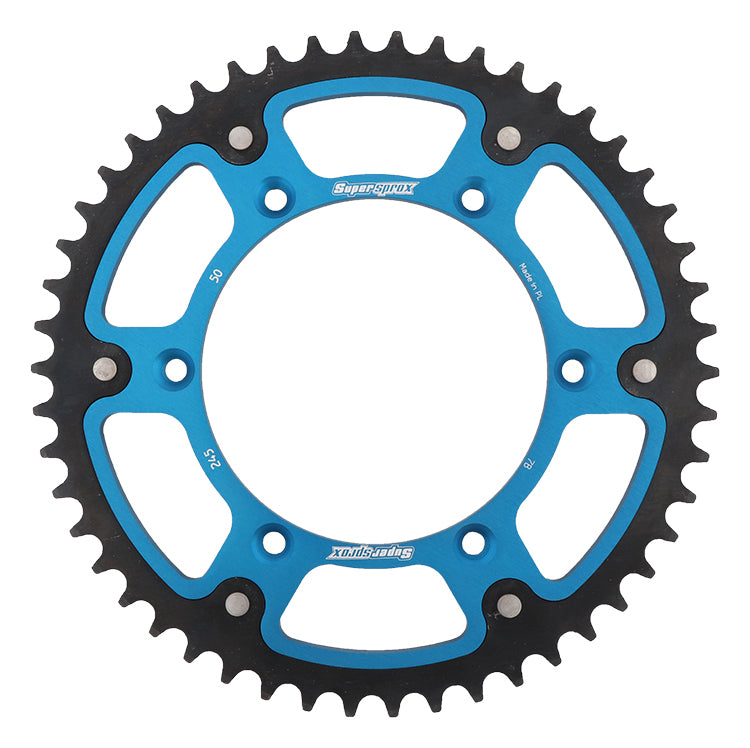 Supersprox Rear Stealth Sprocket Alu/Stl 50T-520 Blu Yam