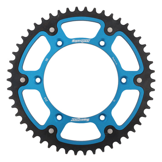 Supersprox Rear Stealth Sprocket Alu/Stl 50T-520 Blu Yam