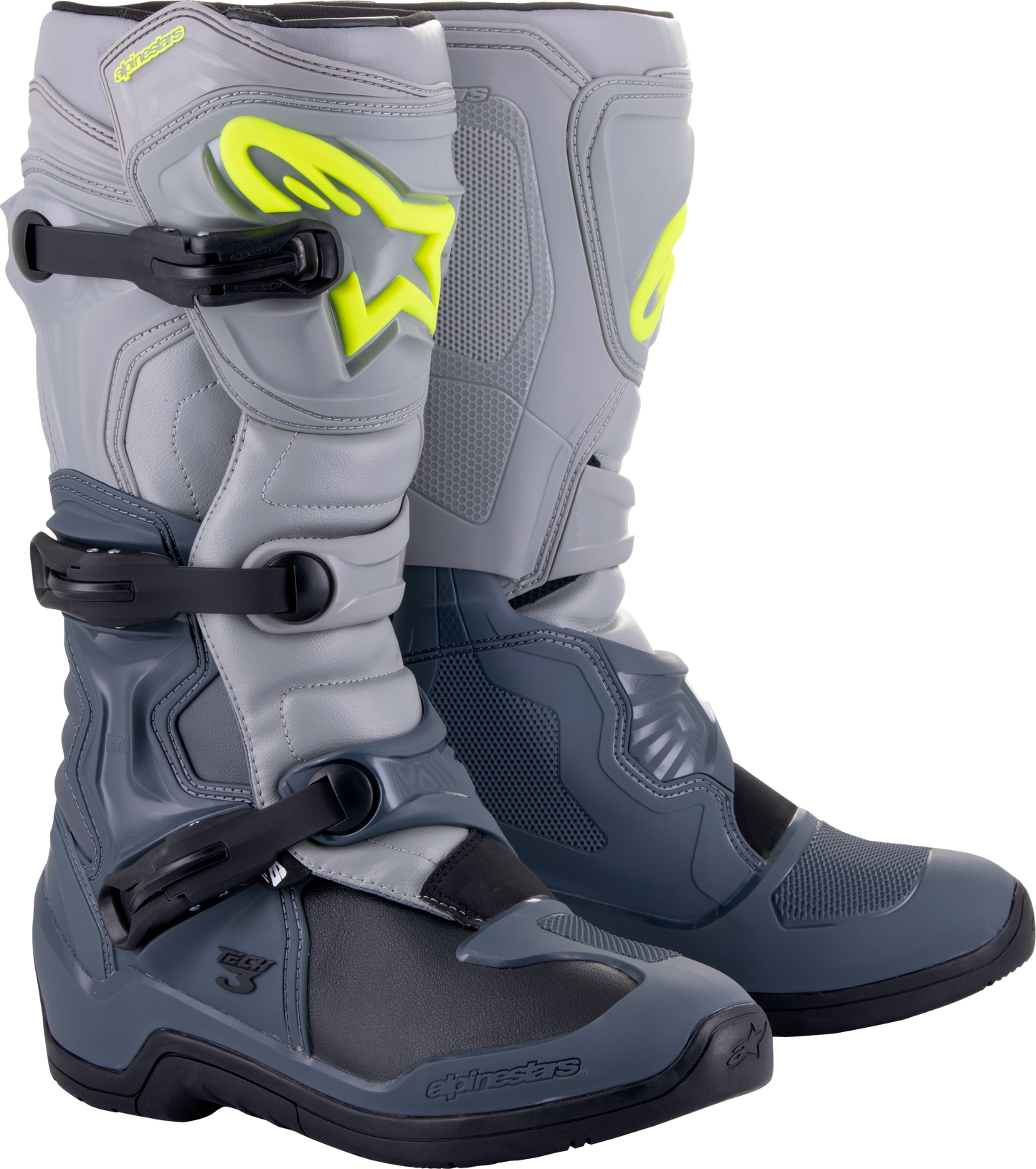 Alpinestars Tech 3 Boots Dk Grey/Lt Grey/Blk Sz 7