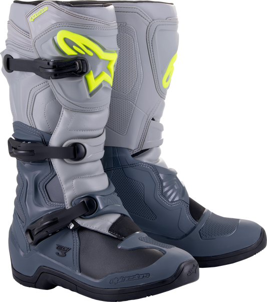 Alpinestars Tech 3 Boots Dk Grey/Lt Grey/Blk Sz 7