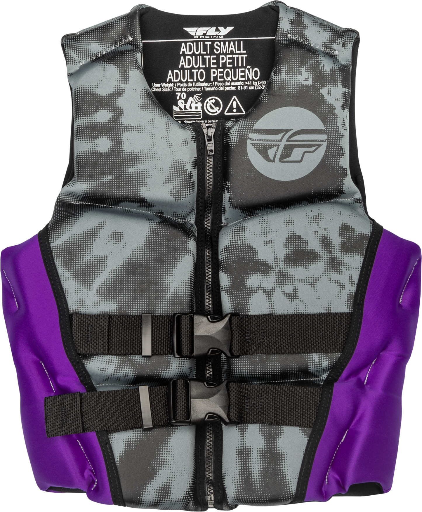 Fly Racing Wmn'S Neoprene Flotation Vest Purple/Grey/Black Xs