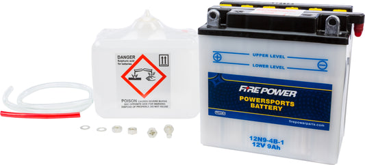 Fire Power Battery W/Acid 12N9-4B-1 12V