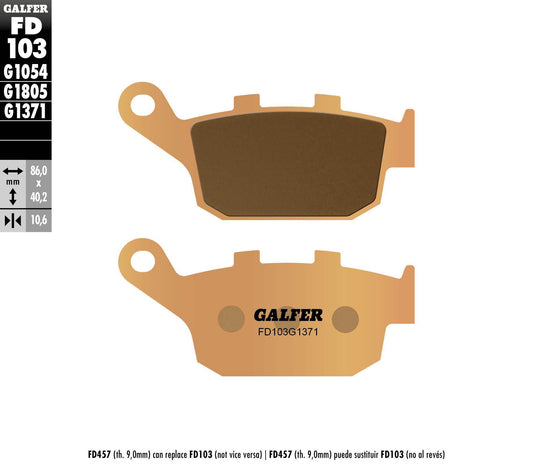 Galfer Brake Pads Sintered Fd103G1371