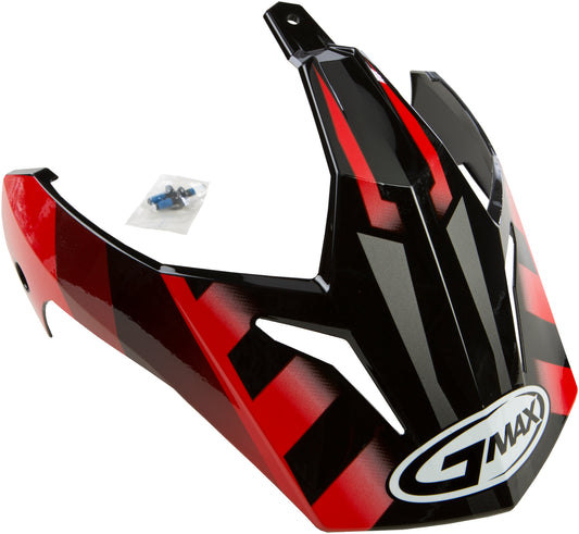 Gmax Visor W/Screws Trekka Gm-11 Black/Red