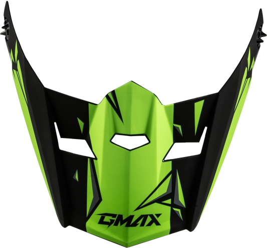 Gmax Youth Mx-46Y Unstable Visor Matte Black/Green Ys-Yl