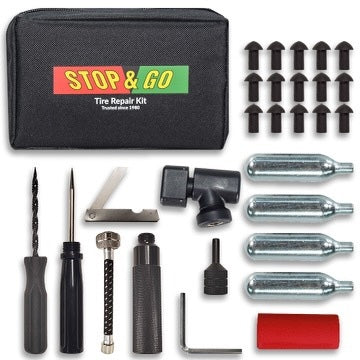 Stop & Go Pocket Tire Plugger Kit Plus CO2