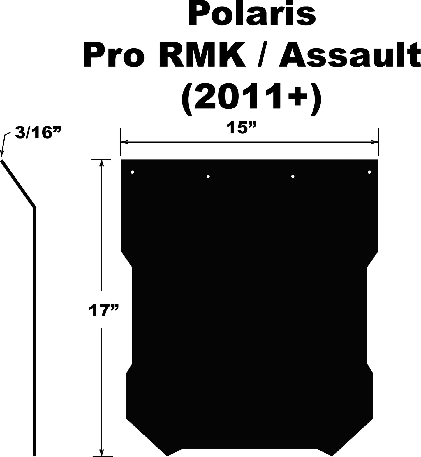 Pdp Snowflap  Polaris Pro Rmk/Assault/Axys 2011+