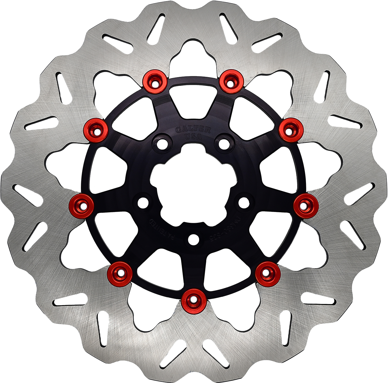 Galfer Rotor 11.8"Floating Wave Fr Black/Red Buttons