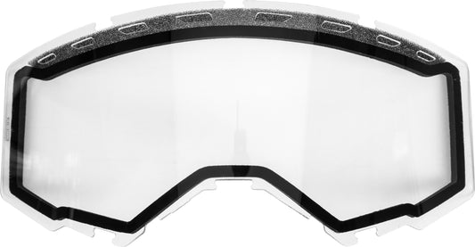 Fly Racing Dual Lens With Vents Adult Clear