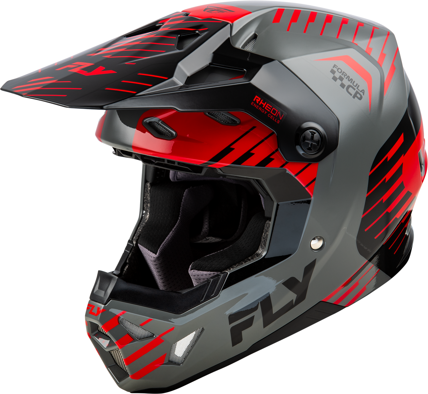 Fly Racing Formula Cp Slice Helmet Grey/Red/Black 2X